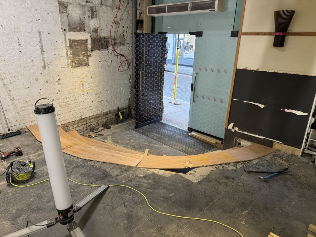 CERU Restaurant Farringdon by A&C Building Solutions, during construction